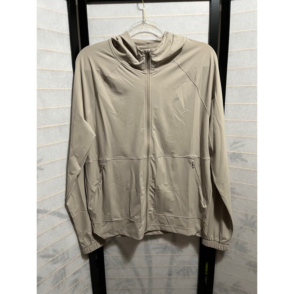 NWT Fabletics Men’s The One Jacket XS Brutalist Khaki Quick-Dry Lightweight Zip